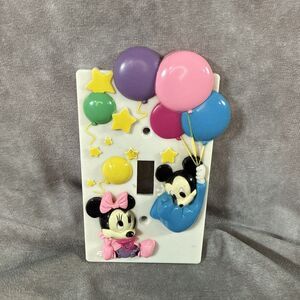 Vtg 1984 Walt Disney Babies Mickey & Minnie Mouse Light Switch Cover Plate